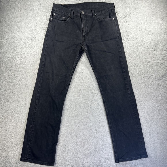 Levis 559 Jeans Mens 36x34 Black Denim Pants Relaxed Fit Straight American Work - Picture 1 of 11